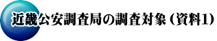 近畿公安調査局の調査対象（資料１）