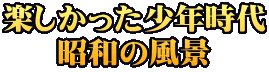 楽しかった少年時代 昭和の風景