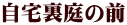 自宅裏庭の前
